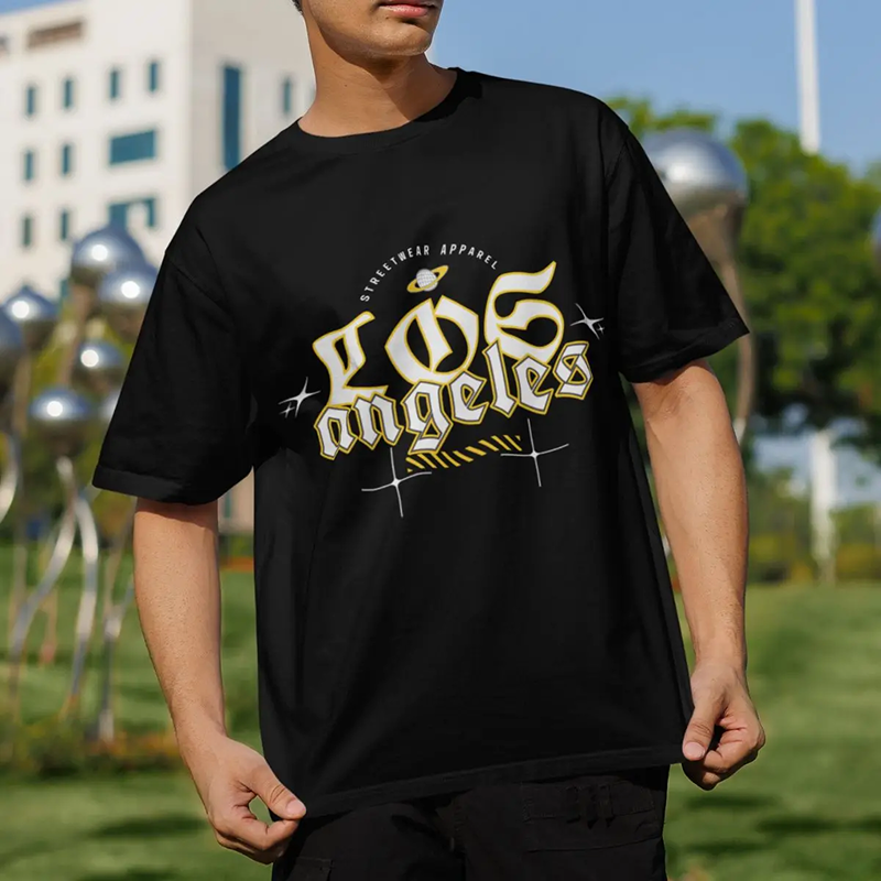 Camiseta Básica Masculina – Rosa Be Your Self Oversized