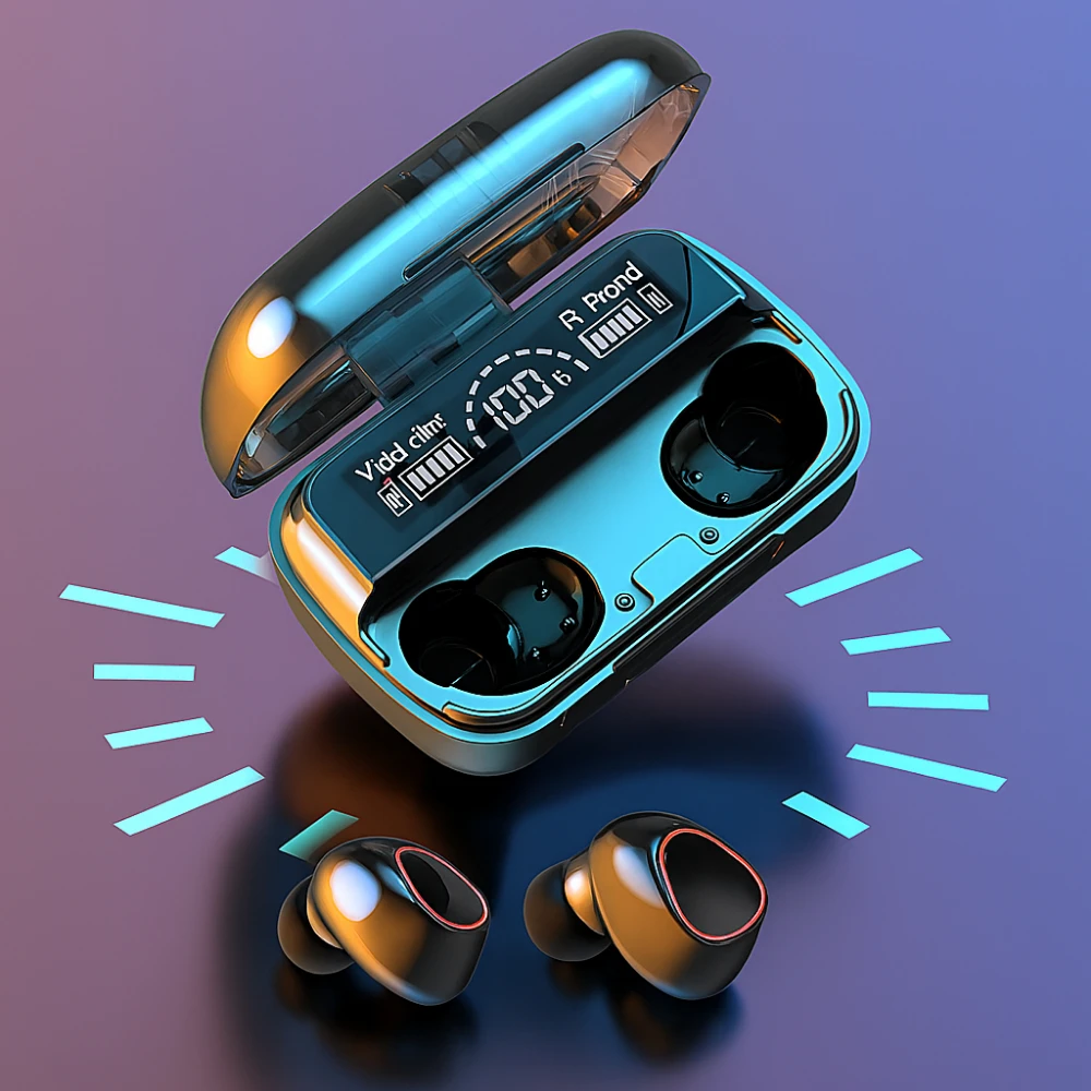 Fone de Ouvido Bluetooth 5.1 LED Digital