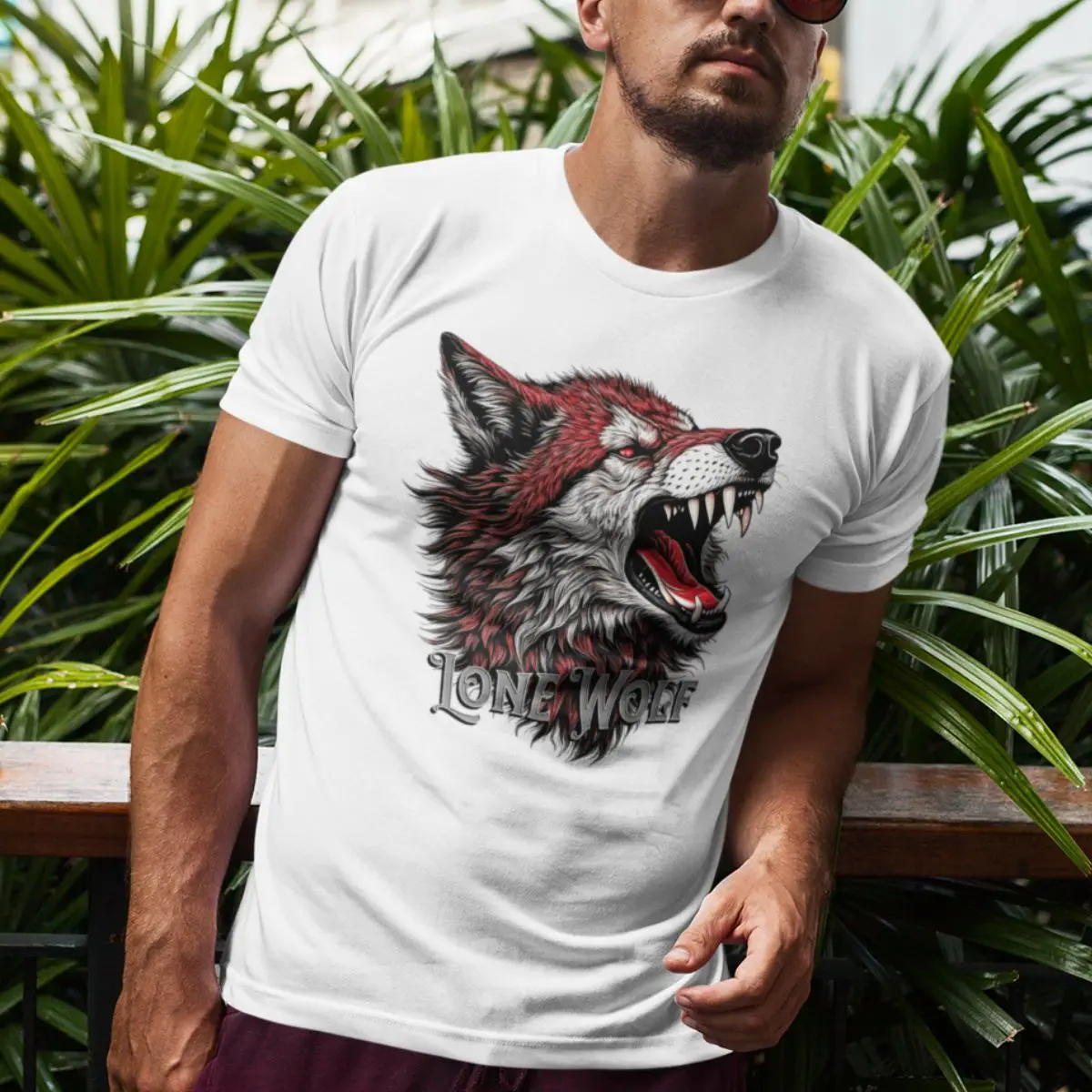Camiseta Masculina  Lobo Lone Wolf