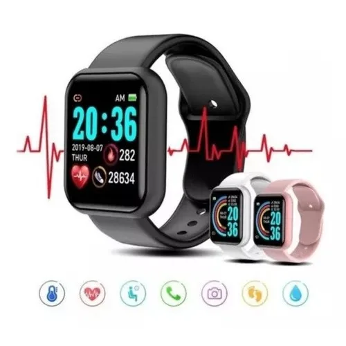 Smartwatch D20 Y68 Esportivo Bluetooth Android/iOS