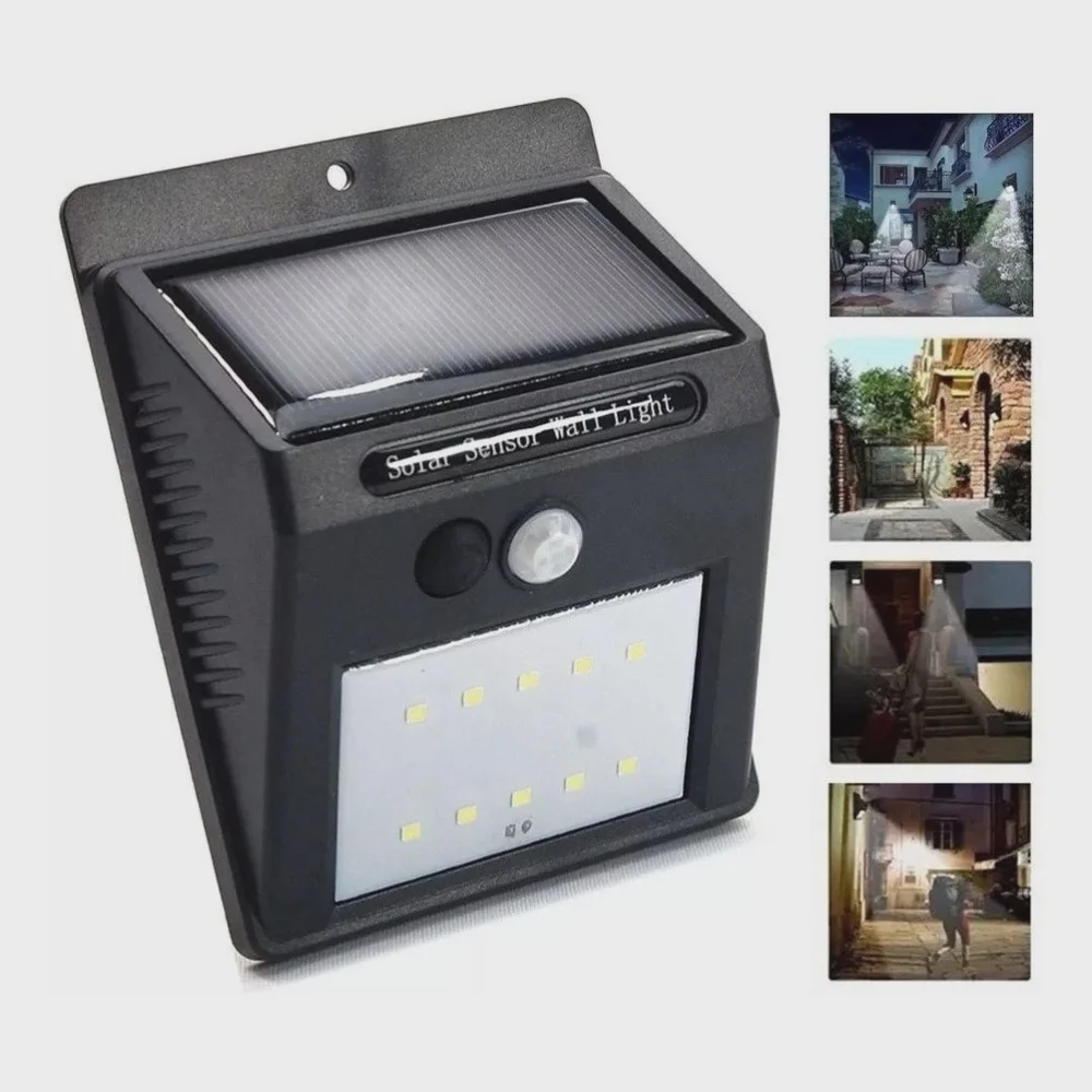 Luminária Solar com Sensor de Movimento 20 LEDs