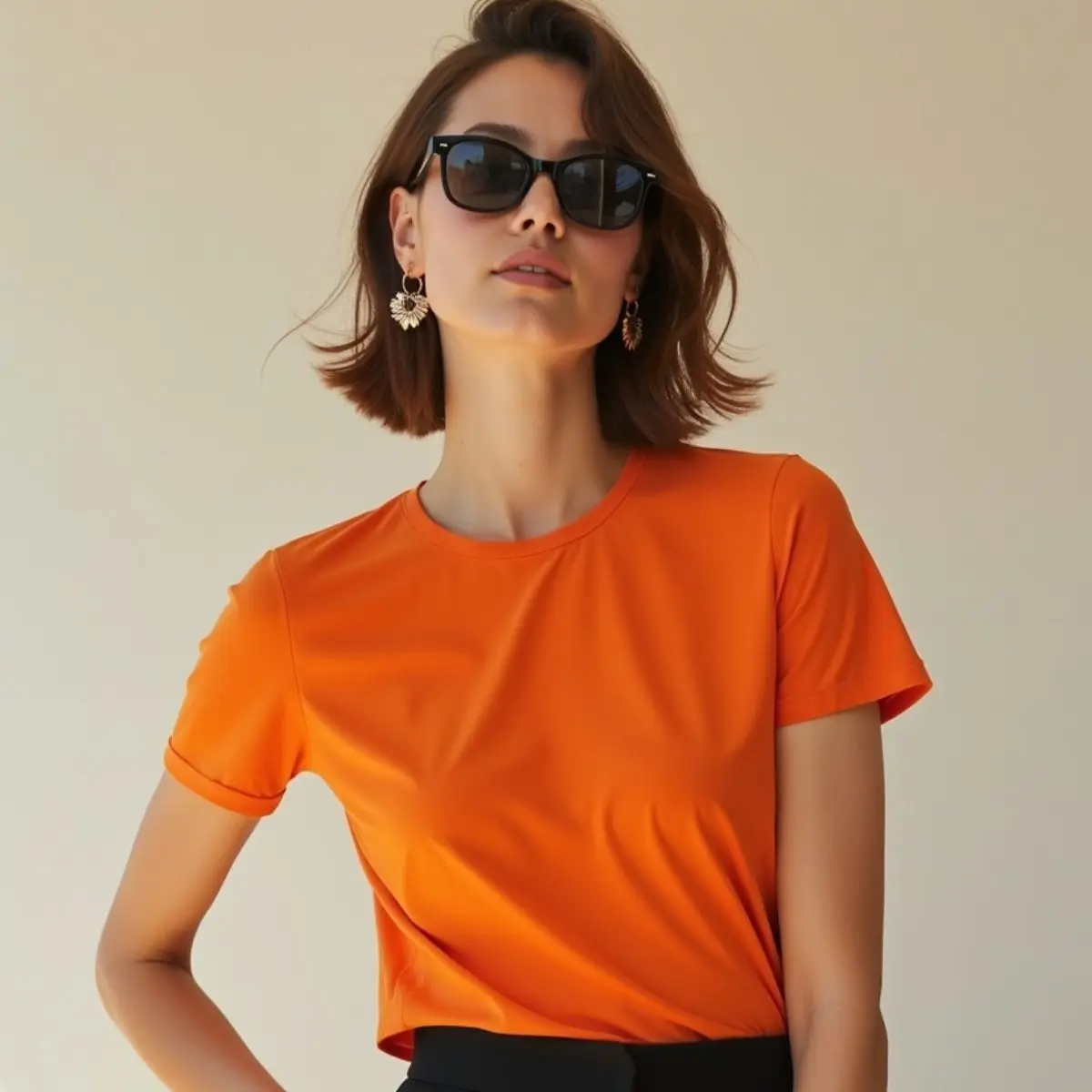 Camiseta Feminina Básica  Algodão Lisa