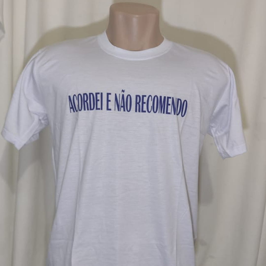  Camiseta Unissex Branca | Gola Redonda |