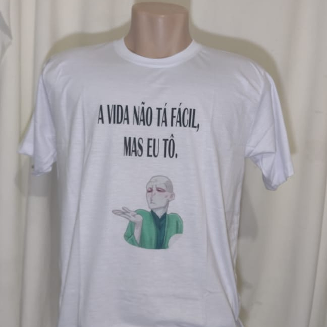  Camiseta Branca Gola Redonda