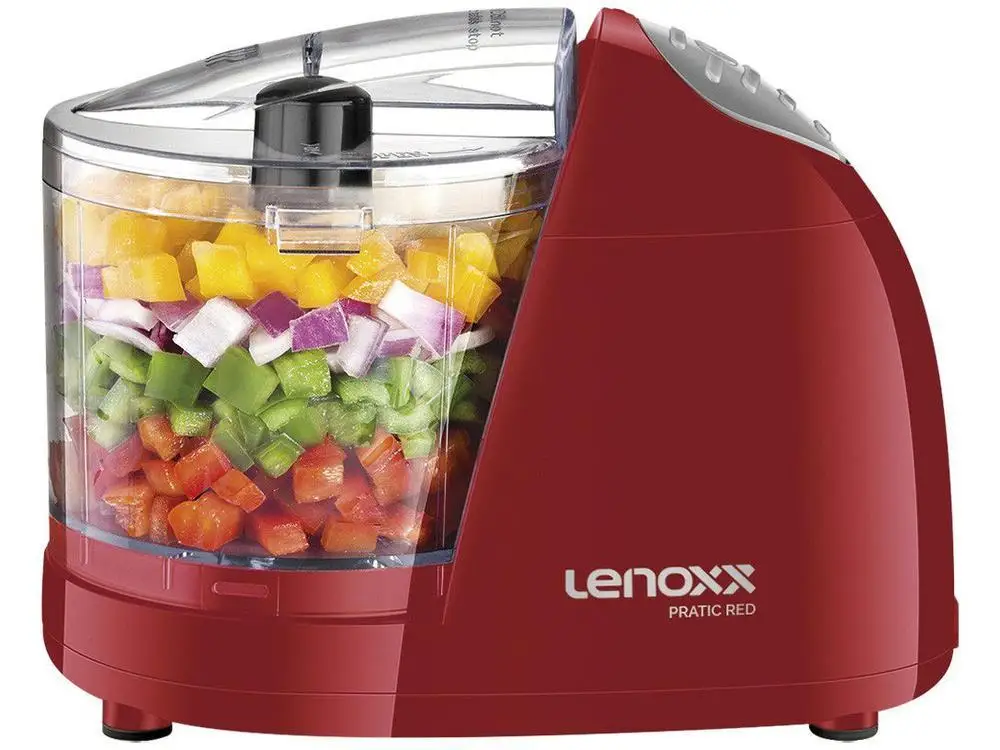 Mini Processador de Alimentos Lenoxx Vermelho – 110V