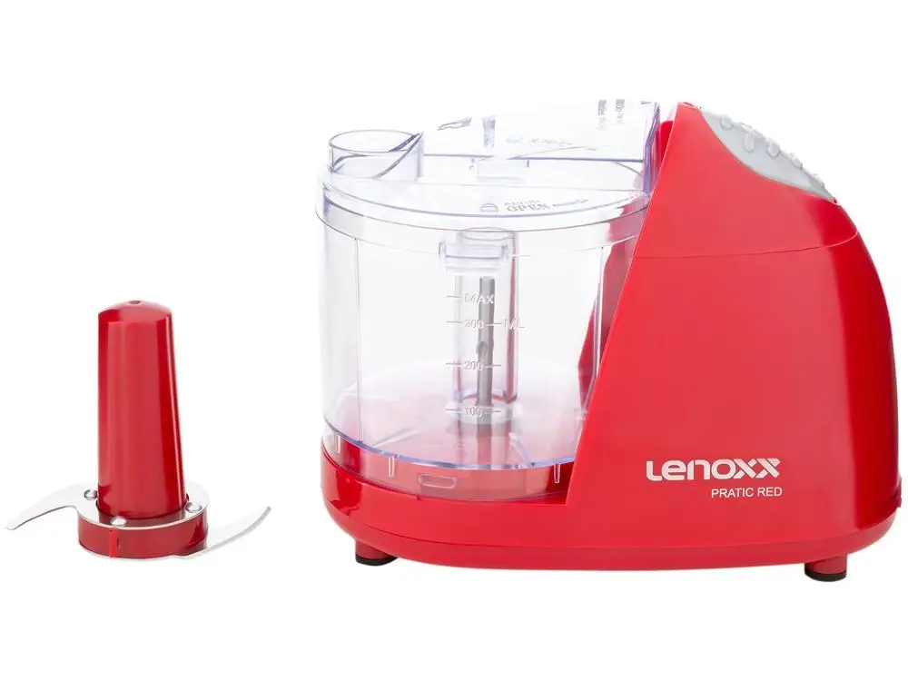 Mini Processador de Alimentos Lenoxx Vermelho – 110V