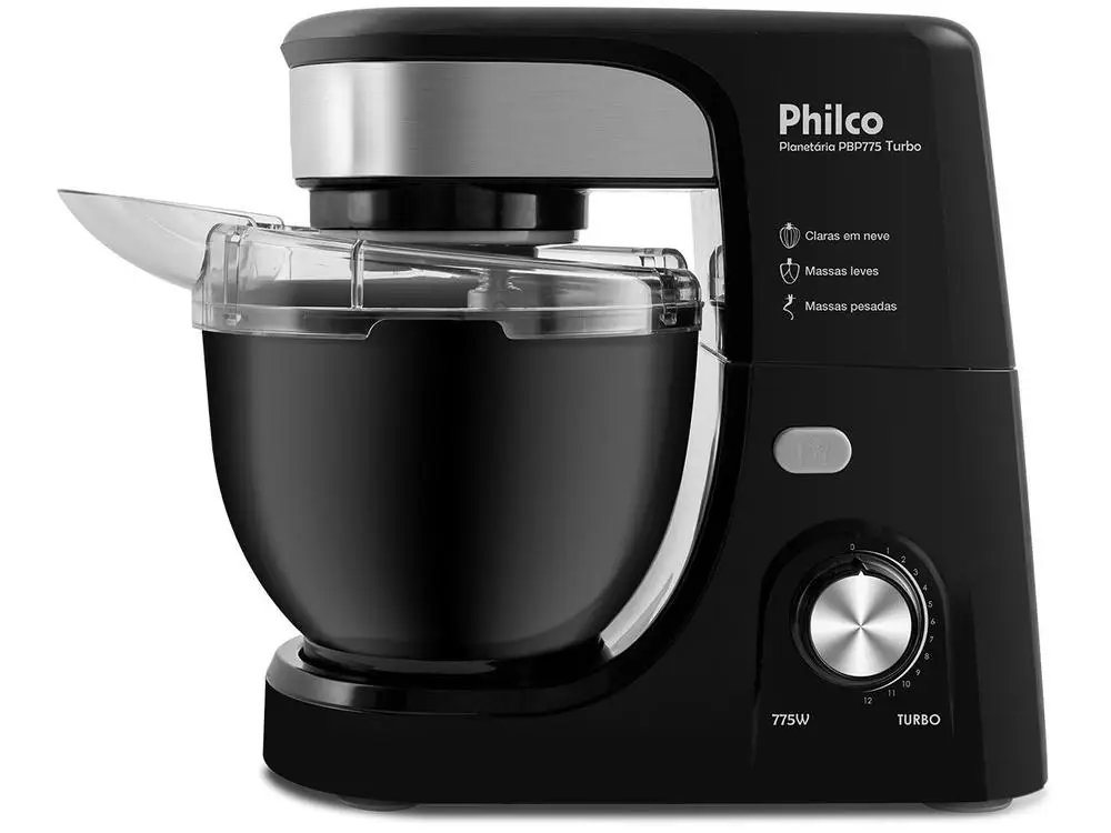 Batedeira Planetária Philco Turbo PBP775P Preta – 220V