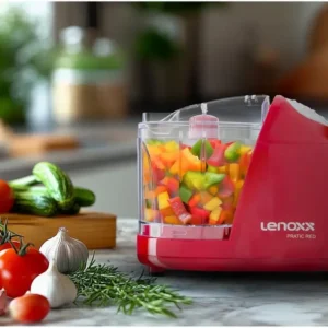 Mini Processador de Alimentos Lenoxx Vermelho – 110V